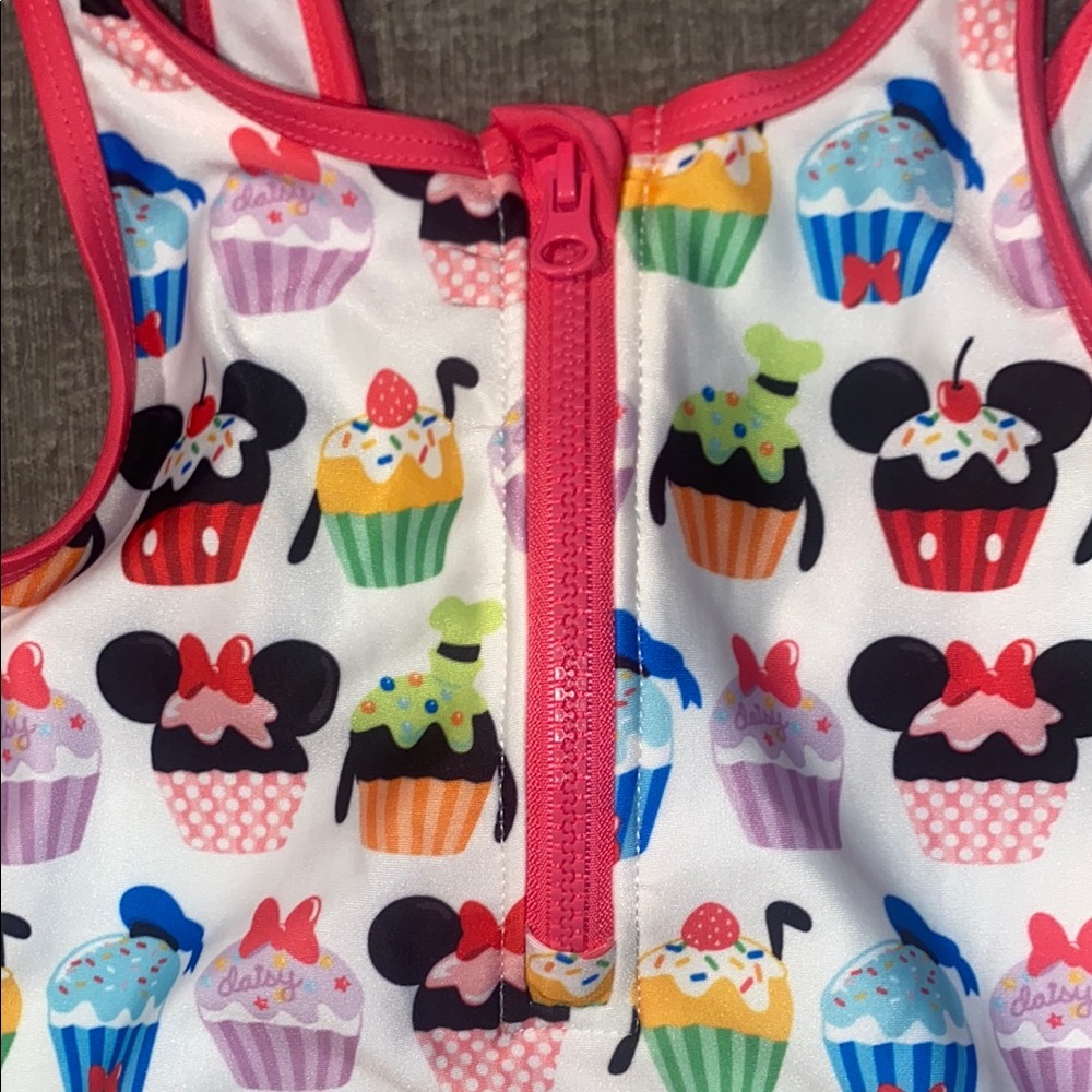 Disney Mickey Mouse Cupcake Swimsuit and Pink Shorts - Picture 3 of 9